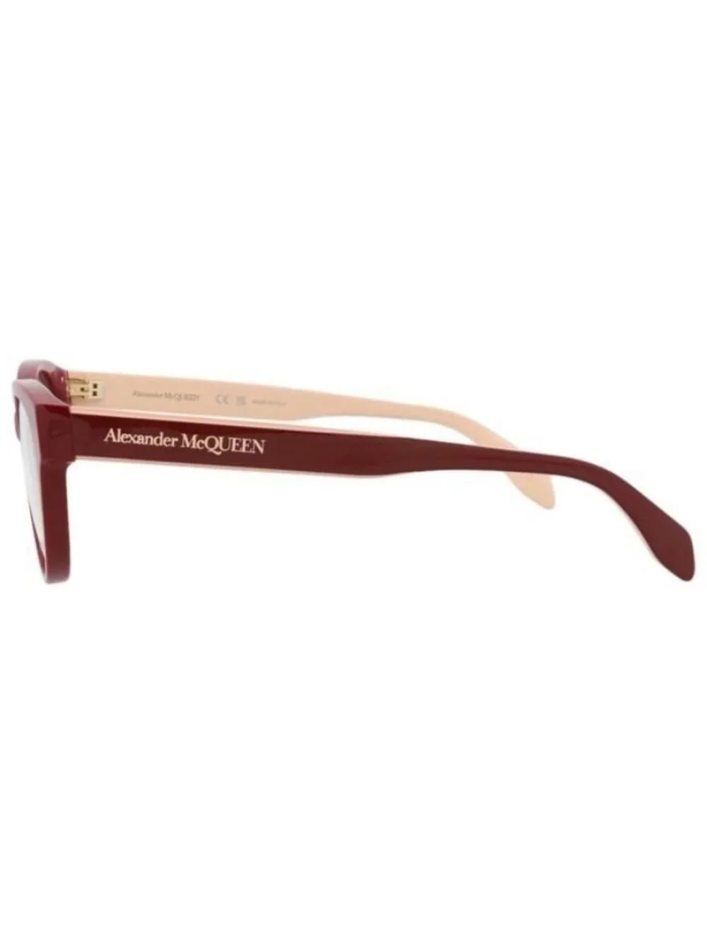 New Alexander McQueen Womens Cat Eye Red Red Transparent Fashion Designer Eyegla